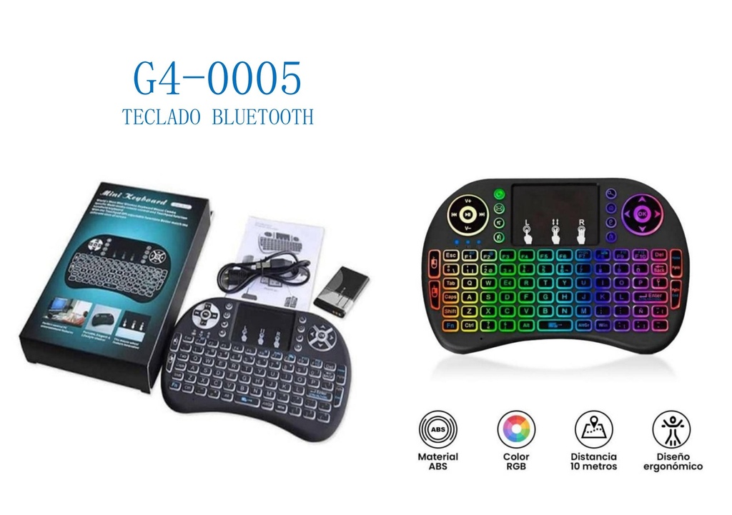 TECLADO CON BLUETOOTH MINI KEYBOARD