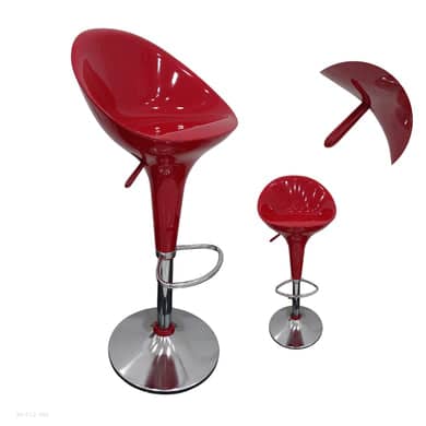SILLA DE BAR ACRILICO ROJO